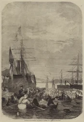 Landing van de Engelse Vrijwilligers in Napels